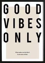 Good Vibes Only Pt2 Poster (70x100cm) - Wallified - Tekst - Poster  - Wall-Art - Woondecoratie - Kunst - Posters