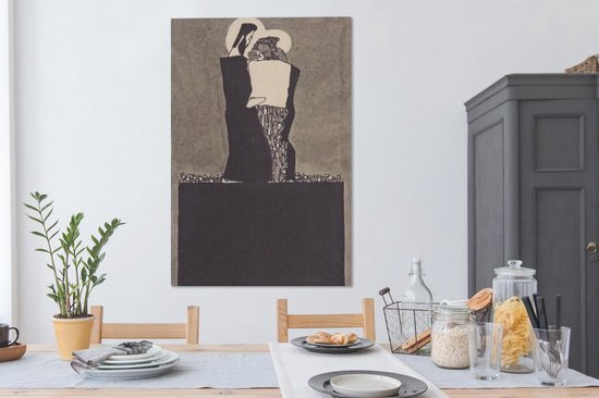 Peinture sur toile Zwei männer mit nimben - Egon Schiele - 80x120 cm - Décoration murale