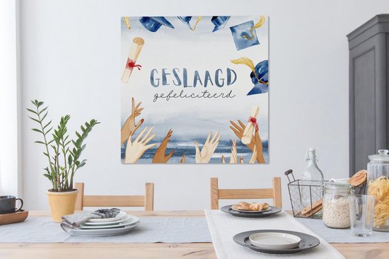 Peinture sur toile Proverbes - Citations - 'Passed' - Remise des diplômes - 90x90 cm - Décoration murale