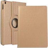 Case2go - Tablet hoes geschikt voor iPad 10.2 Inch 2021 / 2020 / 2019 - Draaibare Book Case Cover - Goud