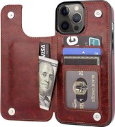 ShieldCase geschikt voor Apple iPhone 13 Pro wallet case - bruin