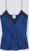 zoe karssen - dames -  sanne leopard singlet -  blauwe luipaard - l