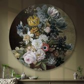 Muurcirkel Stilleven met Bloemen Eelkema Rond - Plexiglas - Meerdere Afmetingen & Prijzen