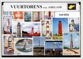 Vuurtorens o.a. Ameland - Waddeneilanden - Typisch Nederlands postzegel pakket & souvenir. Collectie van verschillende postzegels van vuurtorens – kan als ansichtkaart in een A6 envelop - authentiek cadeau - kado - kaart - vuurtoren - zee