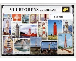 Vuurtorens o.a. Ameland - Waddeneilanden - Typisch Nederlands postzegel pakket & souvenir. Collectie van verschillende postzegels van vuurtorens – kan als ansichtkaart in een A6 envelop - authentiek cadeau - kado - kaart - vuurtoren - zee