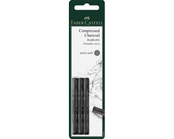 Faber-Castell houtskool - Pitt Monochrome - geperst - extra soft - 3 stuks blister - FC-129996