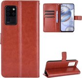 Voor Oukitel C21 Crazy Horse Textuur Horizontale Flip Leather Case met Houder & Kaartsleuven & Lanyard (Bruin)