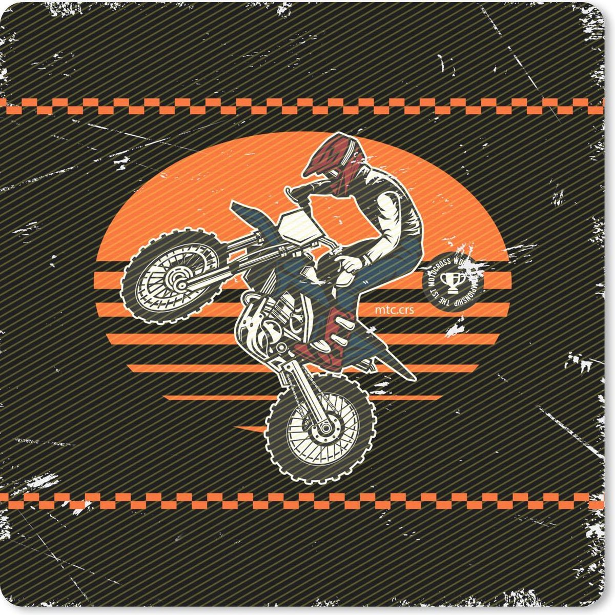 Muismat 20x20 cm - Mousepad Vintage - Motor - Design - Muismatten