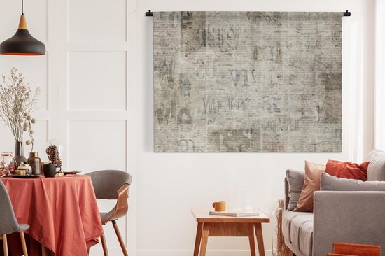 Tapisserie - Journal - Vintage - Papier - 180x135 cm - Tapisserie