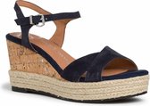 Marco Tozzi Dames Sandaaltje 2-2-28337-24 805 blauw F-breedte Maat: 39 EU