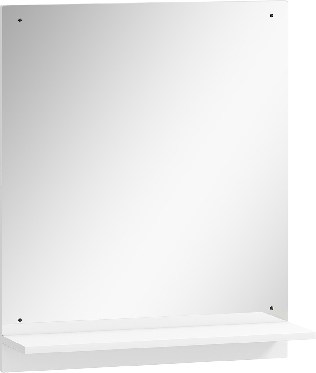 Wandspiegel met Plank - - Badkamerspiegel - Wit 50 x 60 cm 60 cm