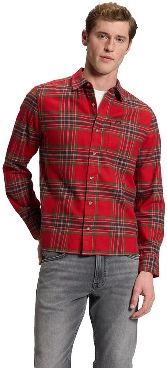 Lee 112386384 Regular Fit Overhemd Met Lange Mouwen L Man Rood