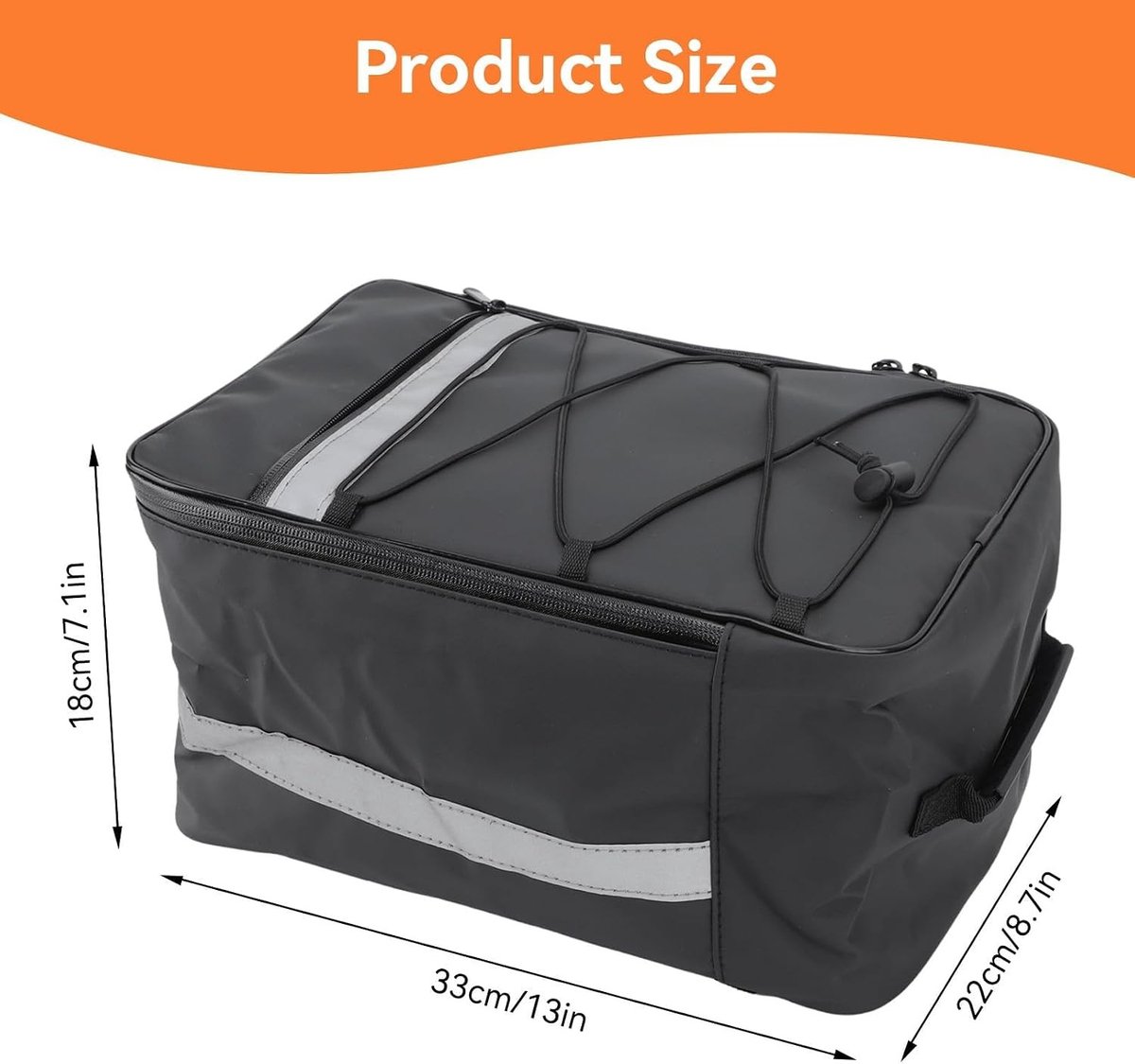 Fietsenrek Tas - Zwart - 15L - Waterdichte Achtertas voor Fiets - Voor Elektrische Fietsen en Mountainbikes