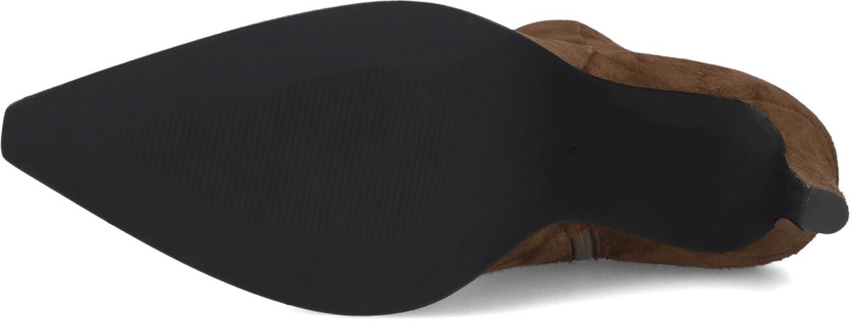 Notre-V 8939 Enkellaarsjes - Enkelboots met rits - Dames - Bruin - Maat 42