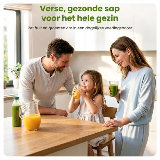 NIVA® Slowjuicer - Juicer voor Groenten en Fruit - Sapcentrifuge - Zwart - 21cm x 20cm x 43cm van Niva — afbeelding 5