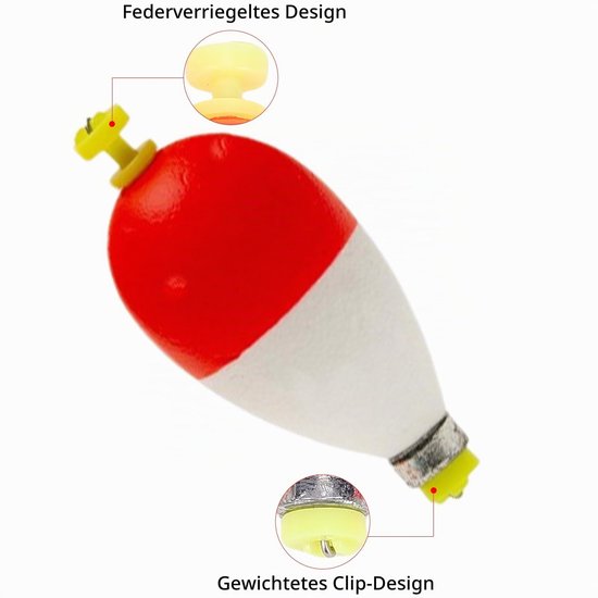 Set van 16 drijvers voor de visserij, EVA-schuim bobbers voor zoet- en zoutwater — afbeelding 3