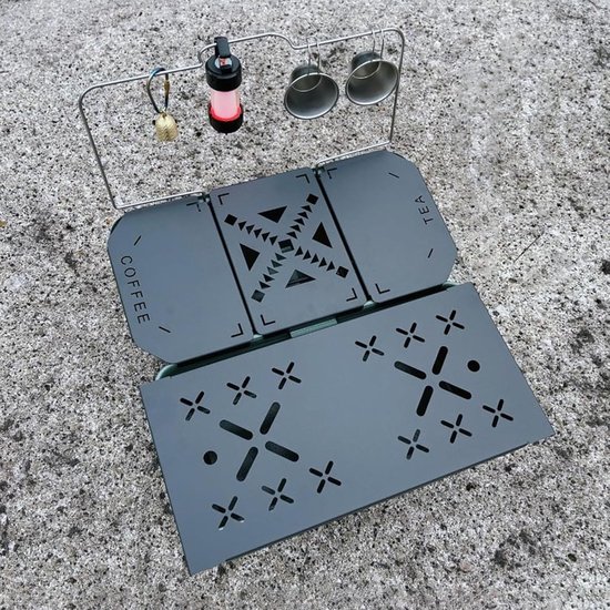Opvouwbare Kampeertafel met Aluminiumlegering - Draagbare Picknicktafel voor Buiten - Stevig en Opvouwbaar - Lichtgewicht en Duurzaam. — afbeelding 3