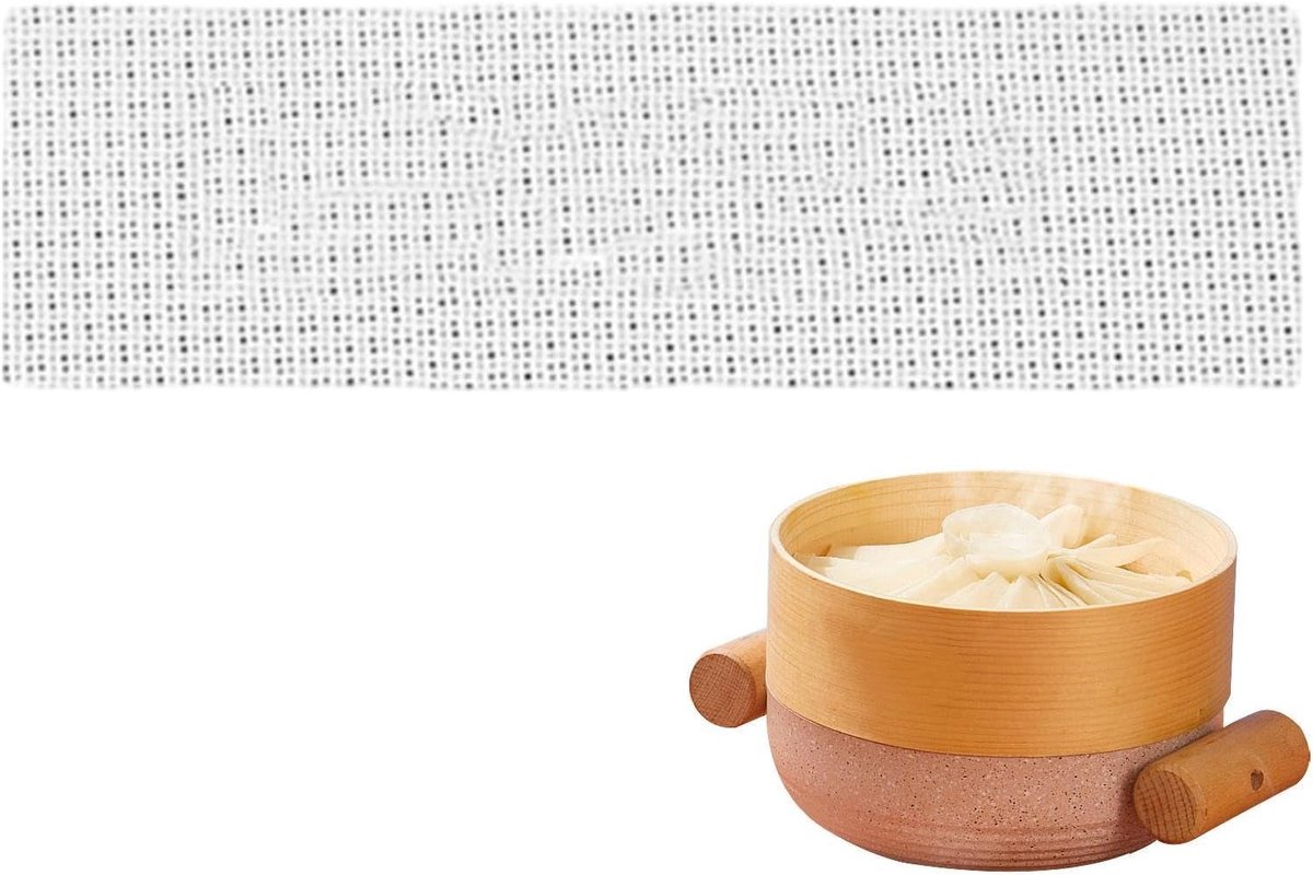 Siliconen Stoommat - Knedelmat Bakmat - Gezond Koken - Antiaanbaklaag - 33x53 cm - Wit