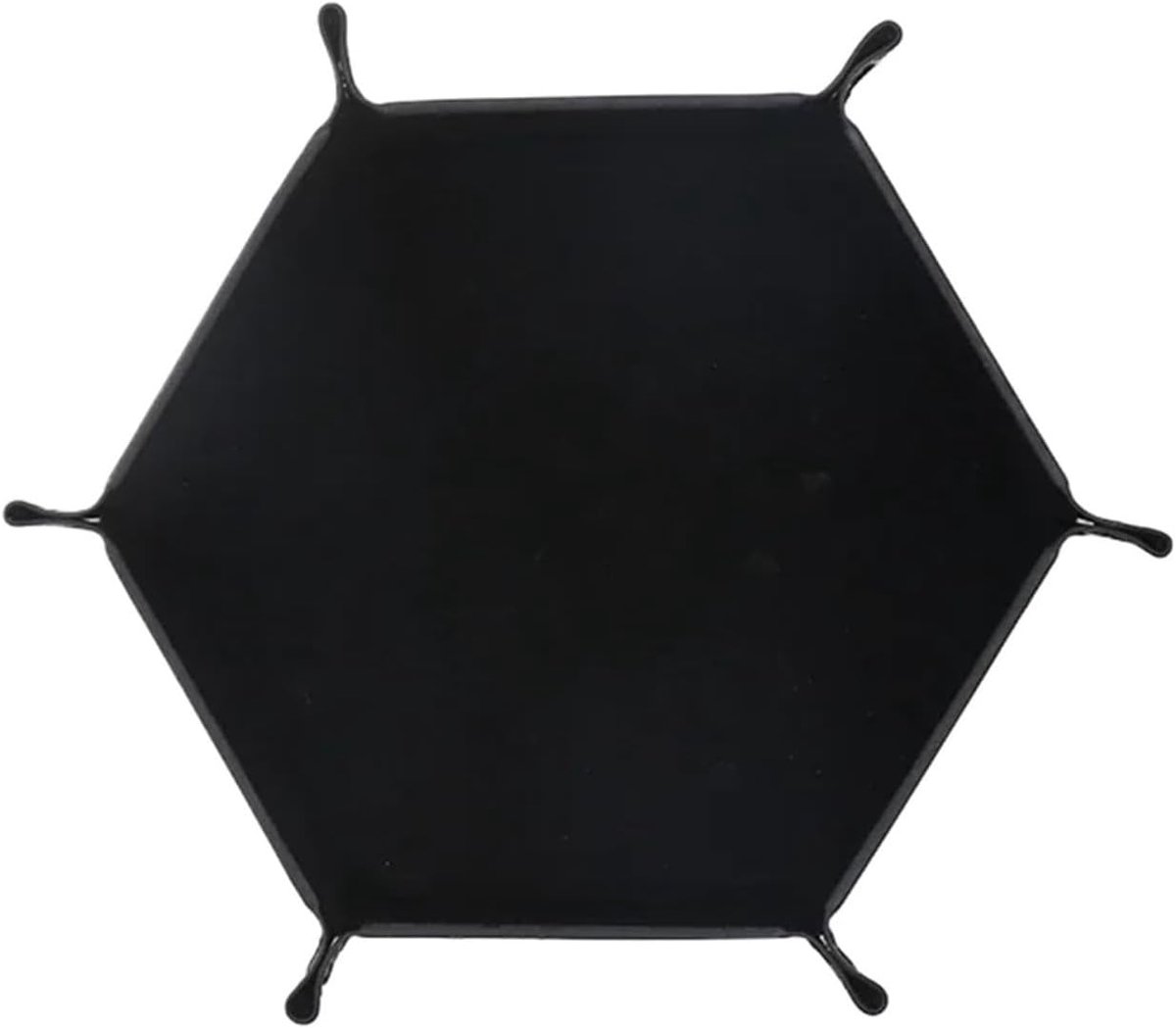 Opvouwbare dobbelstenen doos - Dobbelsteenbakjes - Bordspellen spelen - Opvouwbaar flanellen leer - 2 stuks - Zwart