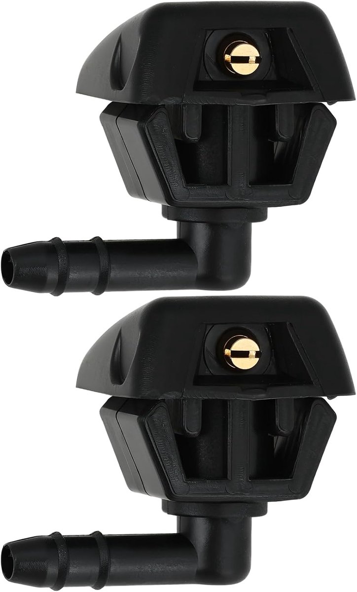 Ruitensproeier Nozzles - Wisser Onderdelen - Heldere Zicht - Duurzaam Materiaal - 2 Stuks - Zwart