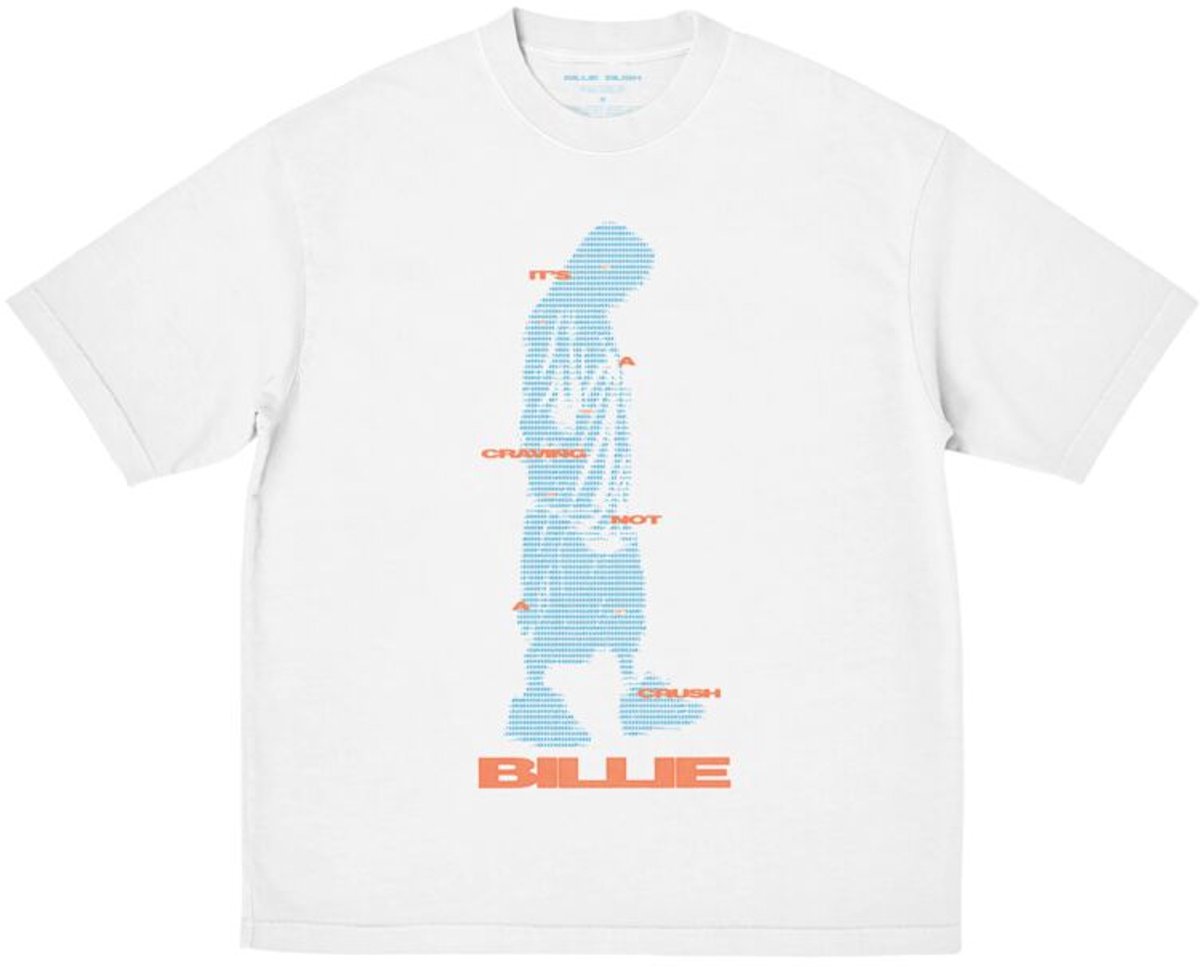 Billie Eilish Not A Crush Heren T-shirt - wit - XXL