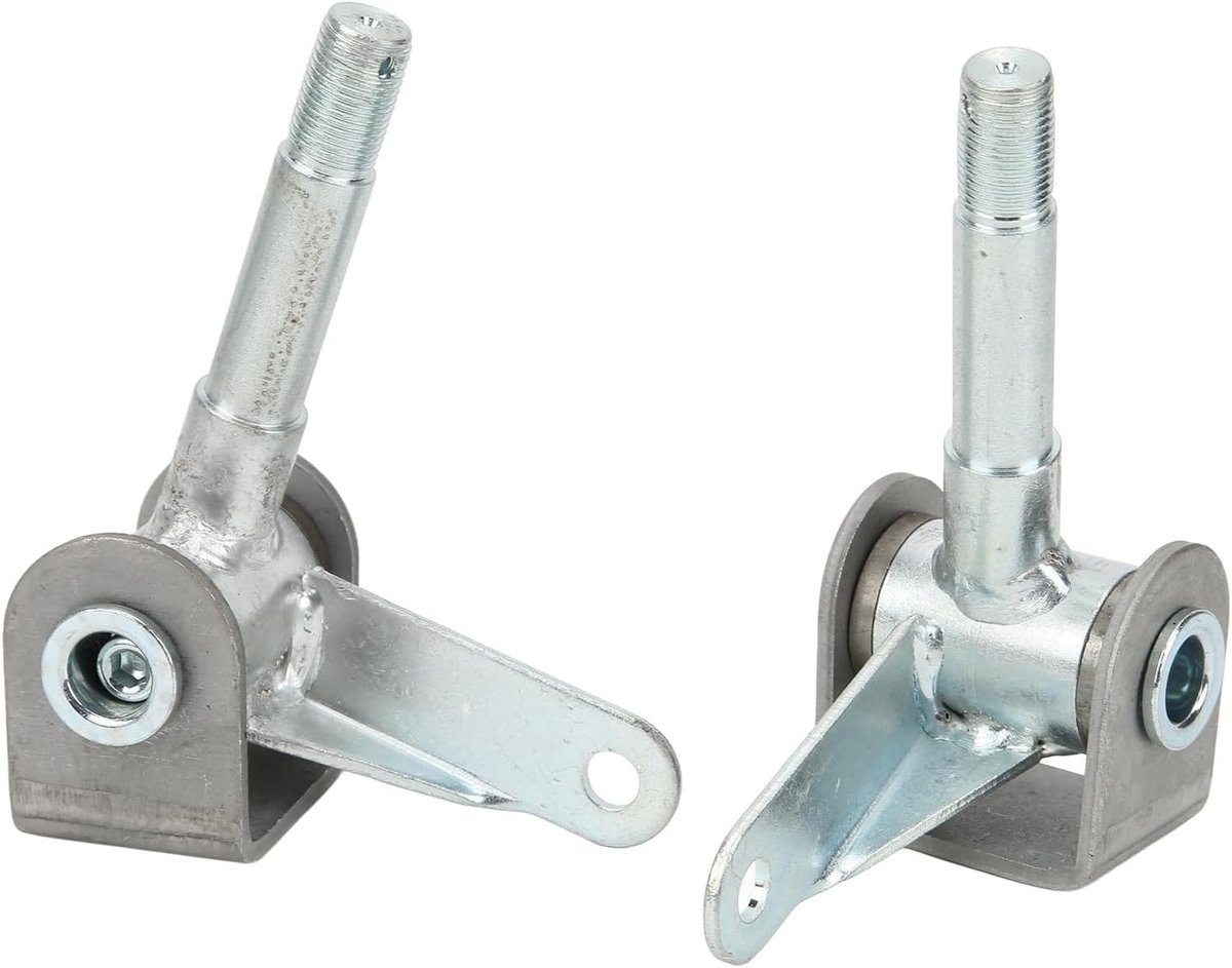 Set van 2 Voorwiel Spindels en Stuurknokkel voor Go-Kart - Stalen Beugels en Assen, 5/8 inch en 4,5 inch, Ideaal voor Go-Kart Accessoires en Verbeterde Stuurprecisie