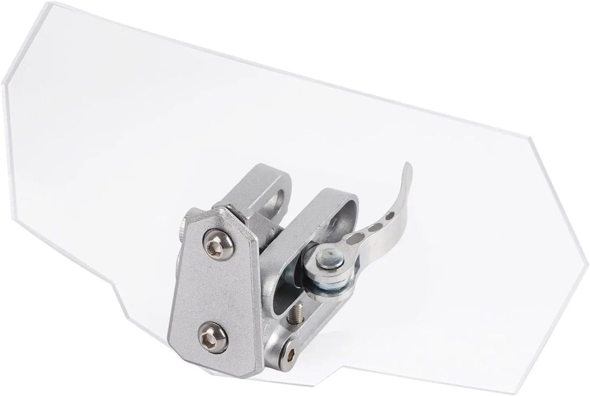 Motorfiets Windscherm - Verstelbare Spoiler - Rijcomfort Verhogen - Hoge Sterkte ABS - 11 X 4.8 Inch - Transparant
