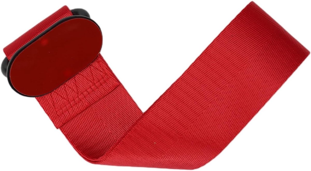 Sleepriem Herstel - Trekband Auto - Voertuig Verplaatsen - Hoge Zichtbaarheid Oranje - 245 mm x 50 mm - Rood