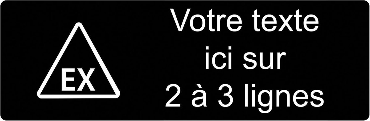 Naamplaatje Acryl - Gepersonaliseerd Bord - Persoonlijke Aanduiding - Zelfklevend 3M Plakband - 30 x 10 cm - Zwart