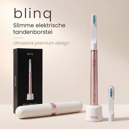 Blinq Slim Sonic Elektrische Tandenborstel Satin Rose - - blinq - €129,95