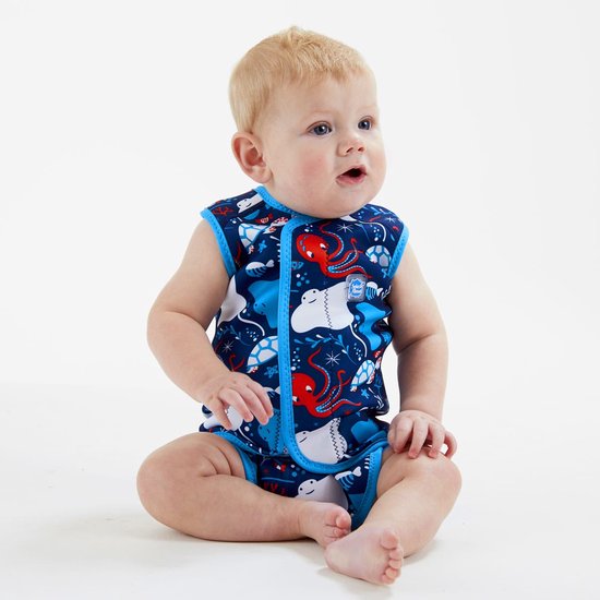 Splash About Baby Wrap Wetsuit, Under the Sea, 6-18 maanden– Warm Neopreen Babyzwempak voor Baby's en Peuters — afbeelding 4
