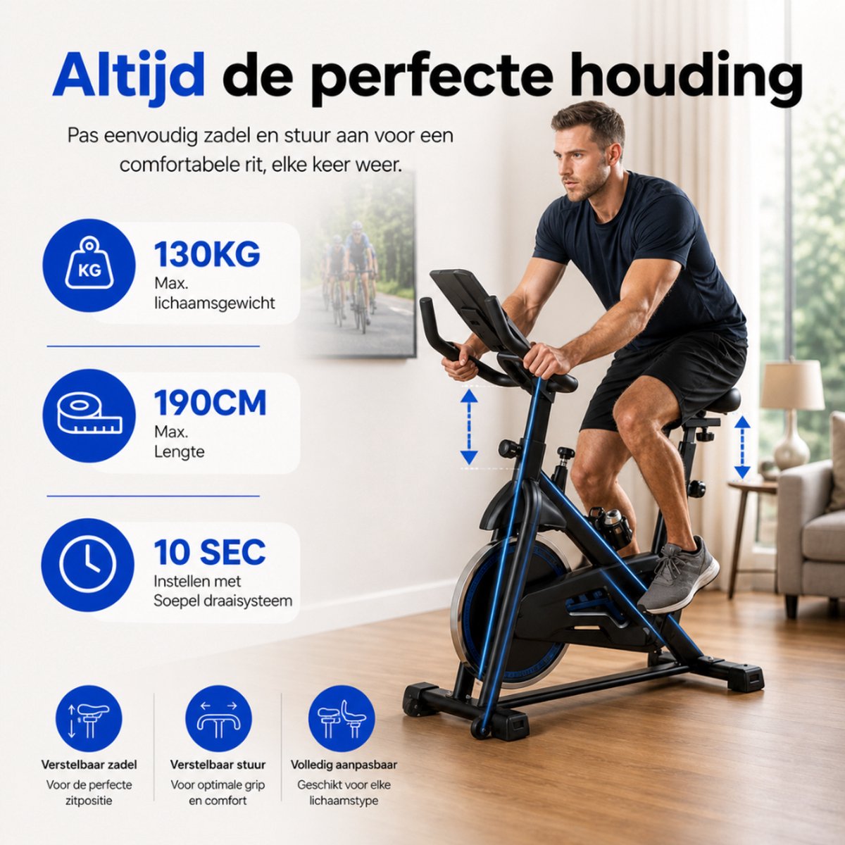 Sportfloww Hometrainer - Fitness Fiets thumbnail 5