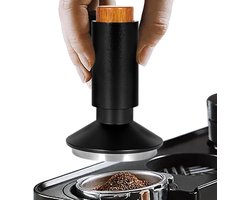 Koffie Tamper - Espresso Pers - Espresso Bereiden - Met Roerder - 61 cm Diameter - Zwart