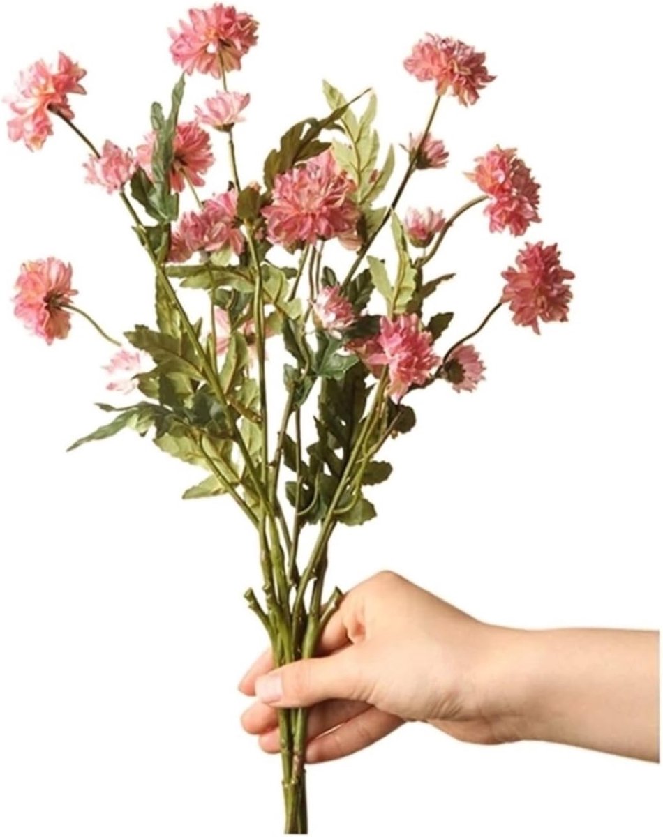 Kunstbloemen Boeket - Nepbloemen Decoratie - Woonkamer Aankleden - Flexibele Stelen - 300 Gram - Veelkleurig