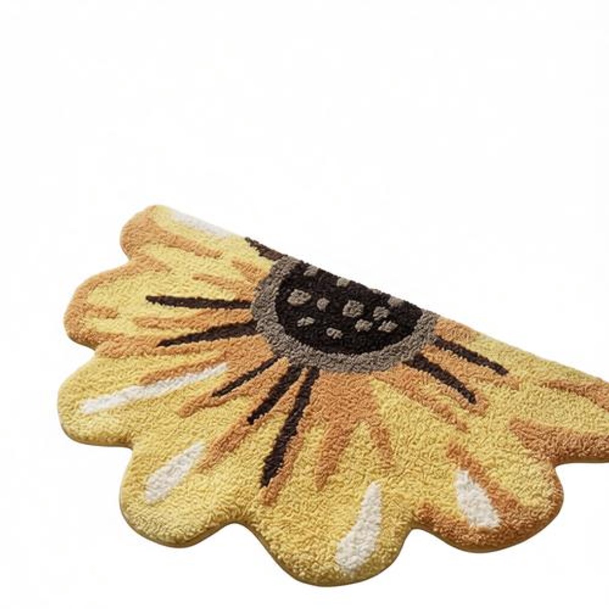 BILMU Badmat 51 x 91 cm, Antislip Zachte Badmat met Bloemen, Machinewasbare Absorberende Badtapijt voor Douche en Badkamer, Zonnebloem