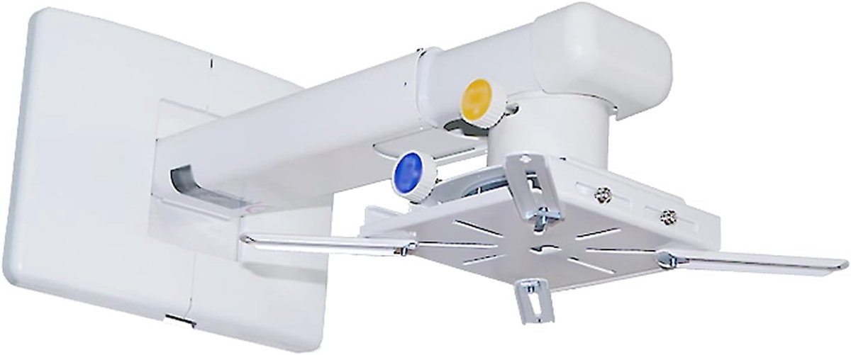 Projectorbevestiging - Projectorstandaard - Thuisbioscoop - Verstelbare Lengte - 39-62 cm - Wit