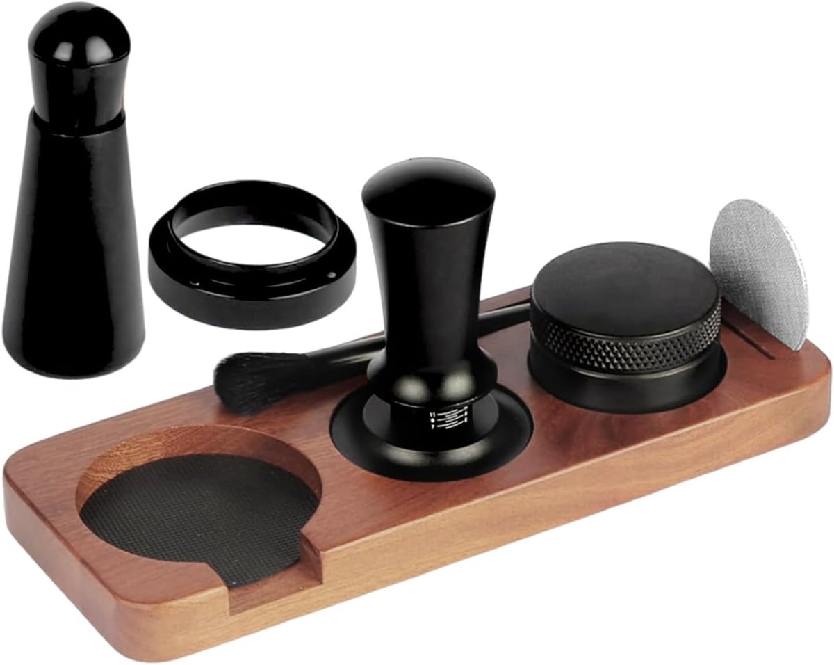 Koffie Tamper Set Espresso Pers Perfect Espresso Nauwkeurige Druk 58 mm Basis Zilver