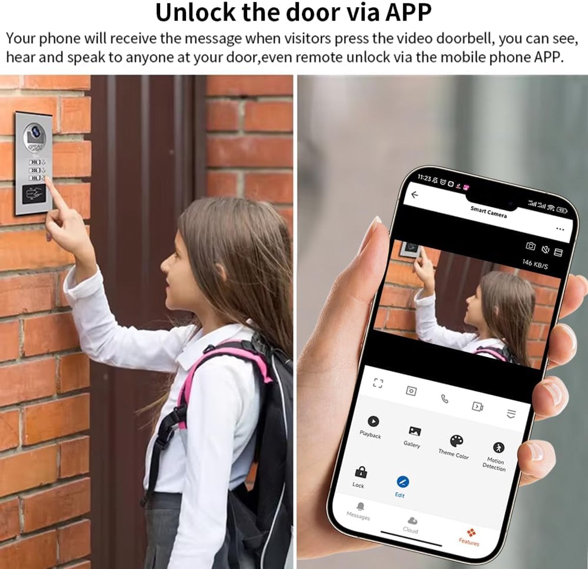 Video Deur Intercom - Appartement Systeem - Toegang Beveiligen - 10 Inch Touchscreen - Tot 12 Eenheden - Zwart