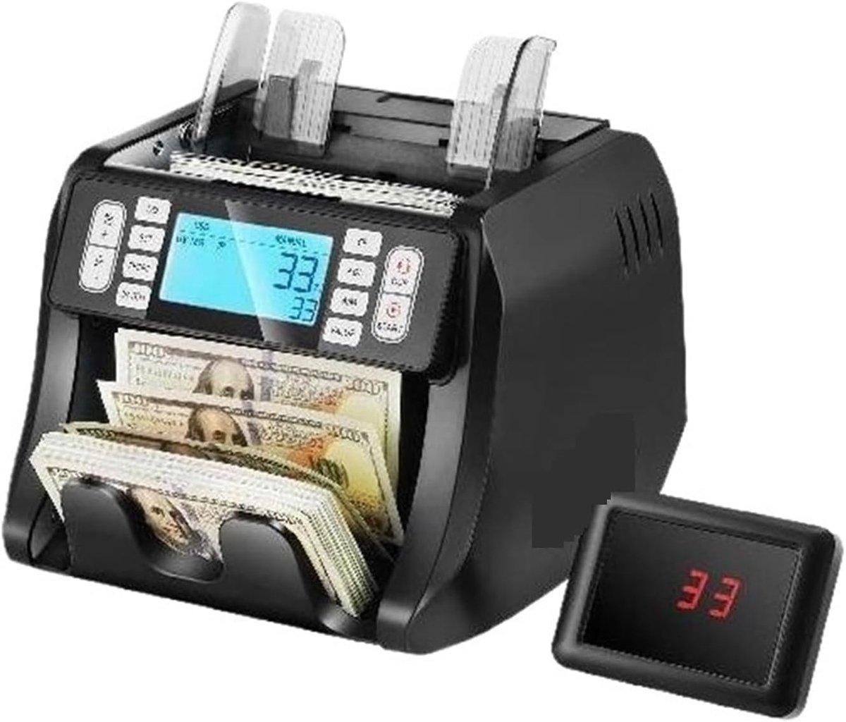 Bankbiljettenteller - Geld Teller - Snel Tellen - Valsgeld Detector - 1200 Stuks/min - Zwart