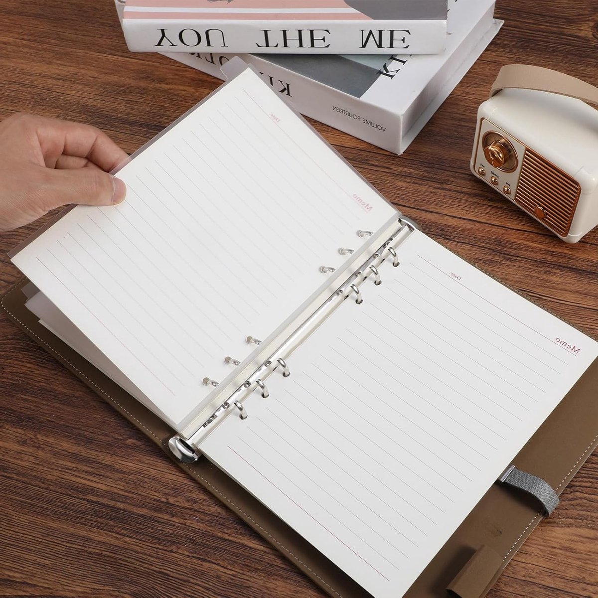 Set van 12 A5 Scheidingsbladen met 6 Gaten, Duidelijke Matte Plastic Index met Tabs en Lege Zijkanten voor Notitieboek en Planner, Herbruikbare Pagina Beschermers — cadeau in Cadeau-ideeën - foto 2