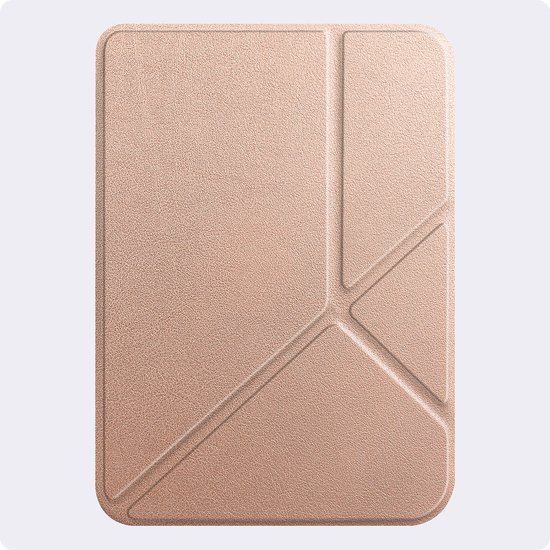 Hoes Geschikt voor Kobo Clara 2E - Luxe E-reader Trifold Case - Bescherm Hoesje Book Cover - Rosé Goud — afbeelding 5