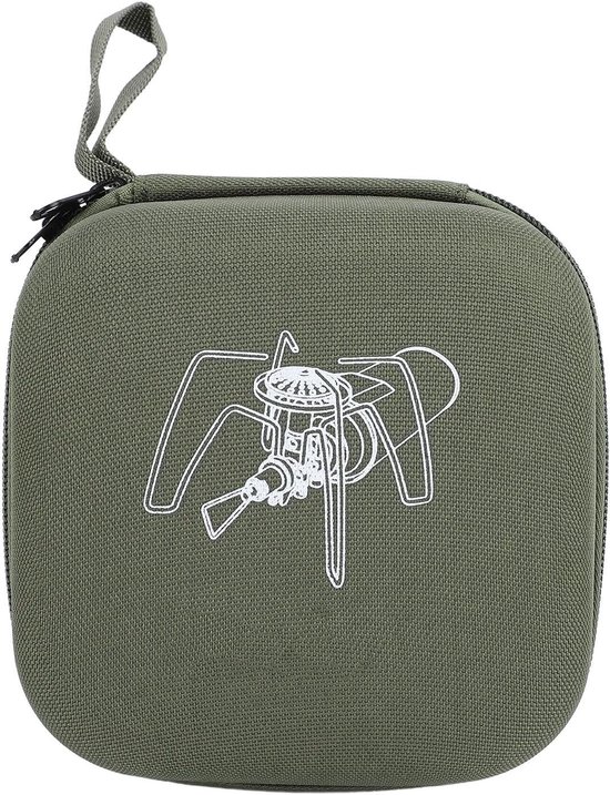 Opbergdoos Kampeerfornuis - Reis Kookkist - Buiten Koken - Waterbestendig EVA Materiaal - 35 x 20 x 5 cm - Groen — afbeelding 5
