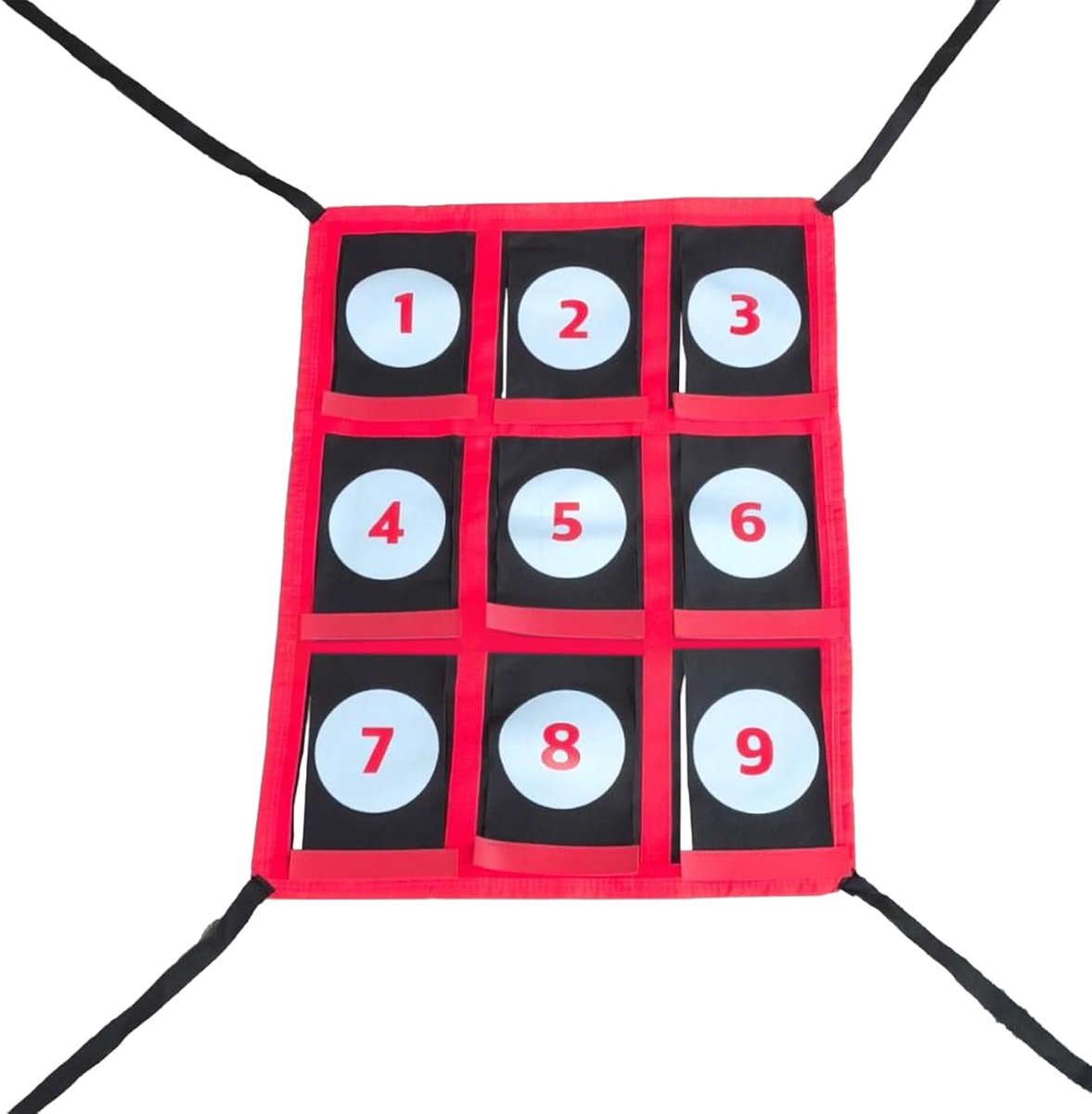 Honkbal Pitching Target - Softbal Oefenhulp - Nauwkeurigheid Verbeteren - 9-gaats Precisie Raster - 69 x 53 cm - Zwart