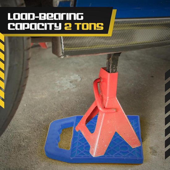 Stabilisator Steunmatten - Nivellerende Pads - Camper Stabiliseren - Antislip Textuur - Set Van 4 - Blauw — afbeelding 3