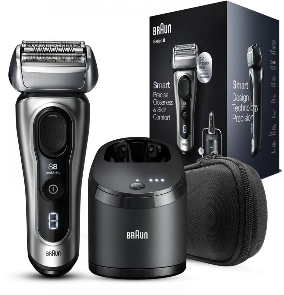 Braun Series 8 8467cc Scheerapparaat - 5-in-1 SmartCare Center - Reinigingscartridge - Harde reisetui