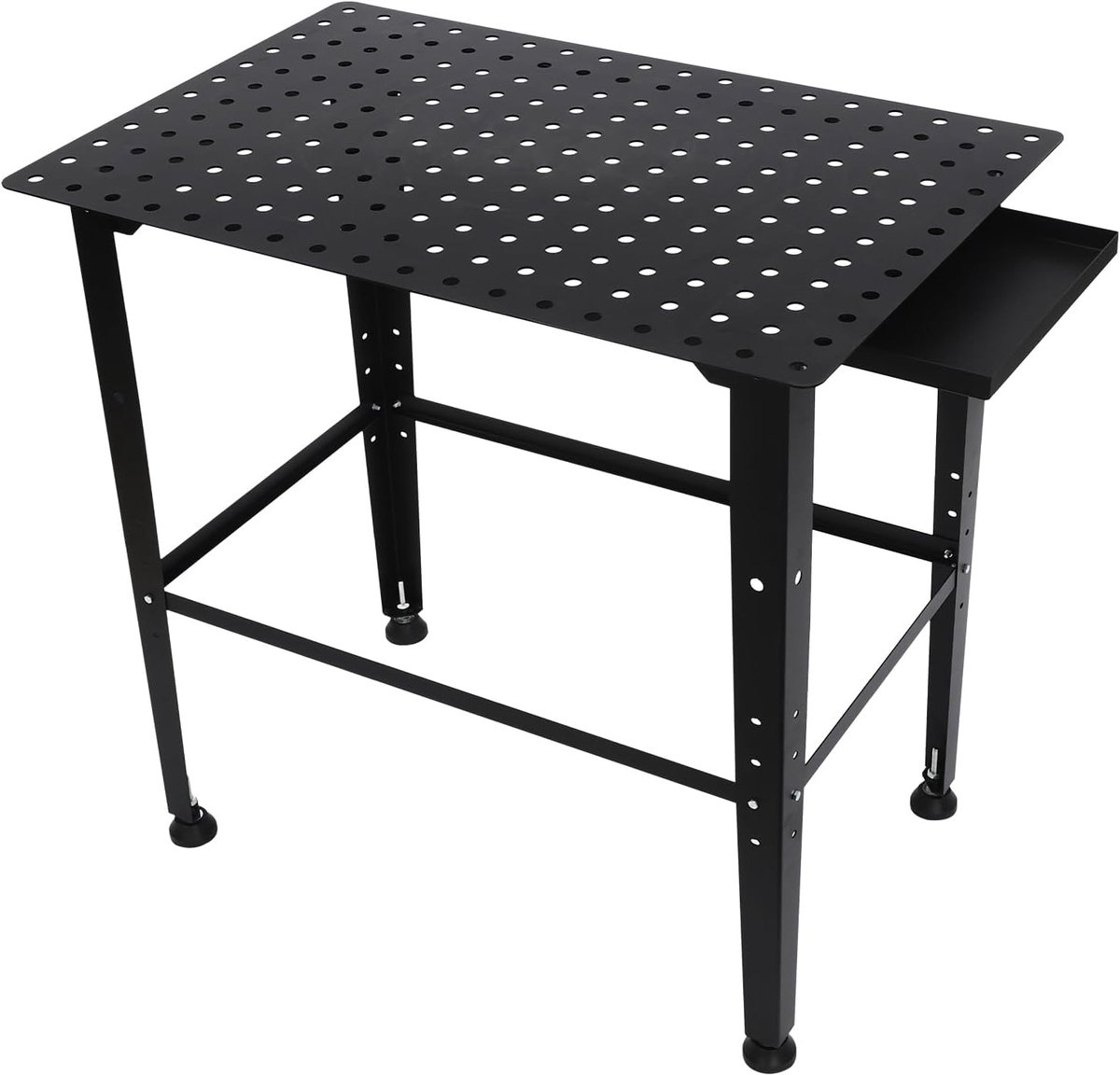 Welding Table, Metal Welding Bench, Load Capacity 1320 kg, Professional Work Table, Carbon Steel Work Table, Adjustable Support Clamps, 91.5 x 60 x 84.5 cm, Black