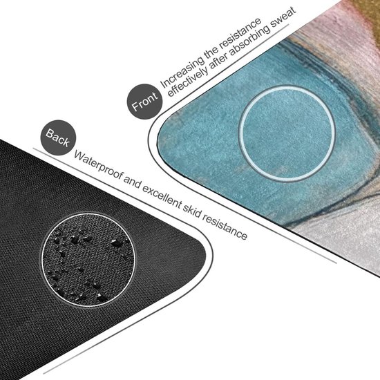 Opvouwbare Yogamat - Fitness Mat Yoga Handdoek - Thuis Sporten - Antislip Natuurrubber - 180 x 66 cm — afbeelding 2