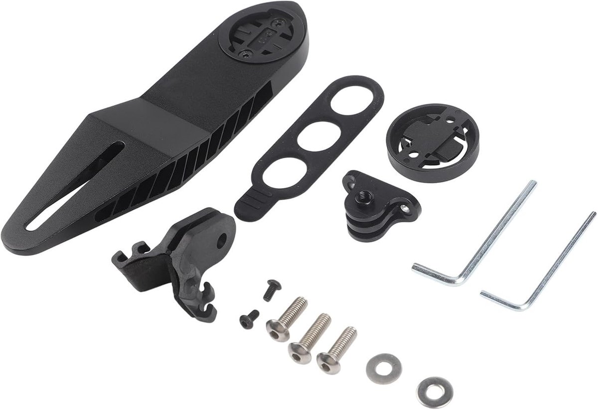 Fietscomputerhouder - Stuurhouder GPS - Fietsnavigatie - Aluminiumlegering - 16 cm - Zwart