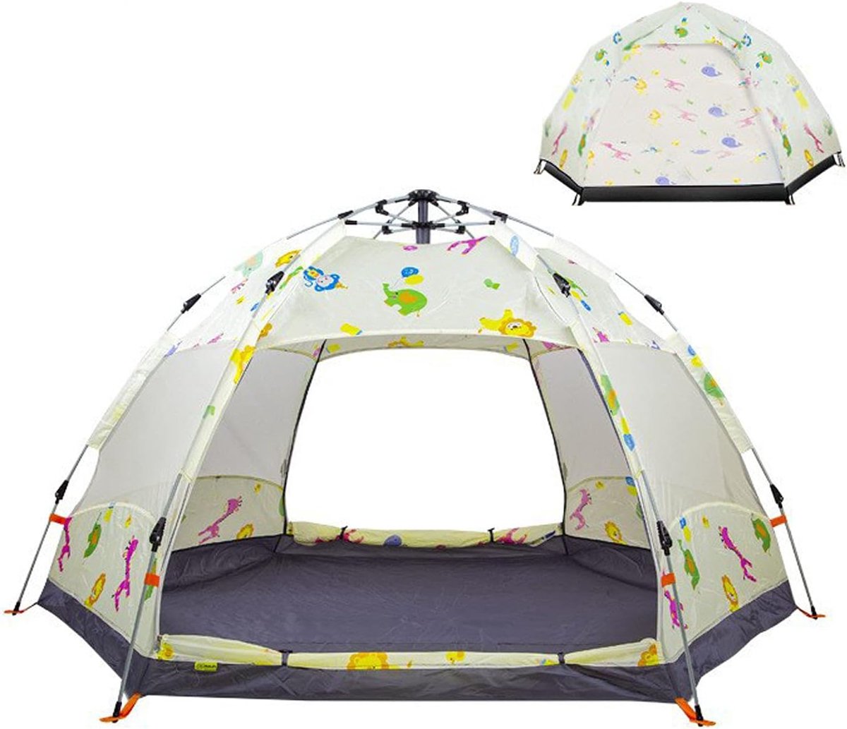 Pop Up Tent - Kampeertent Koepel - Buiten Kamperen - Snel Opzet Systeem - 4 Persoons - Oranje