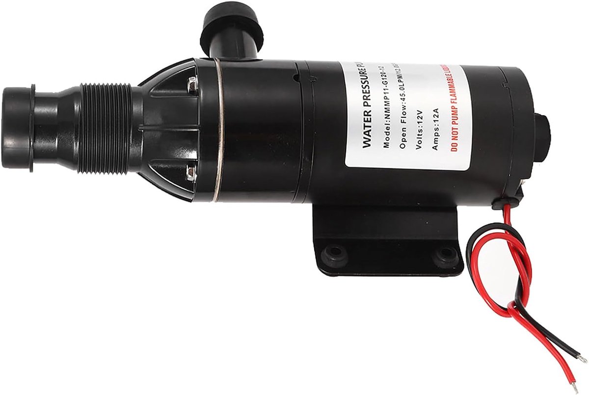 Afvalpomp Zelfaanzuigend - Vuilwaterpomp Boot - Sanitaire Afvoer - Laag Geluidsniveau - 45LPM - Zwart